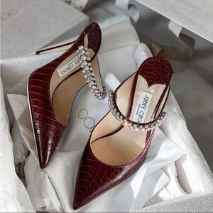 Jimmy Choo bing 100 pumps CCL burgundy